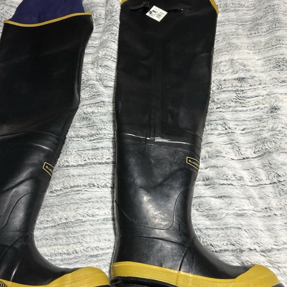 LaCrosse Black and Yellow Hip Wader boots